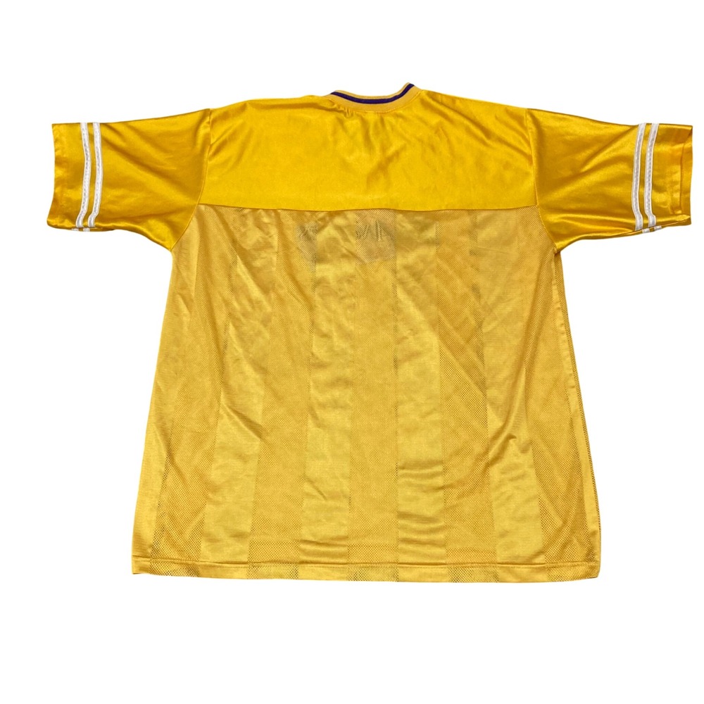 Vintage Los Angeles Basketball Jersey Yellow Purple Mesh V-Neck Shirt Number 8 - Picture 3 of 5